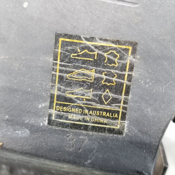 Sol Sana Shoes Womens EU 37 US 6.5 Black Leather Buckle Biker Buckle Ankle Boots - Picture 9 of 13